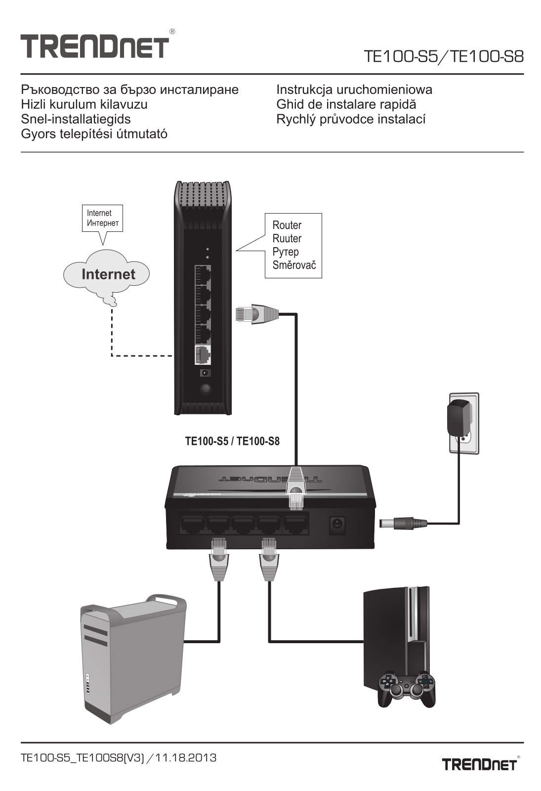 TRENDnet TE100-S8 User Manual