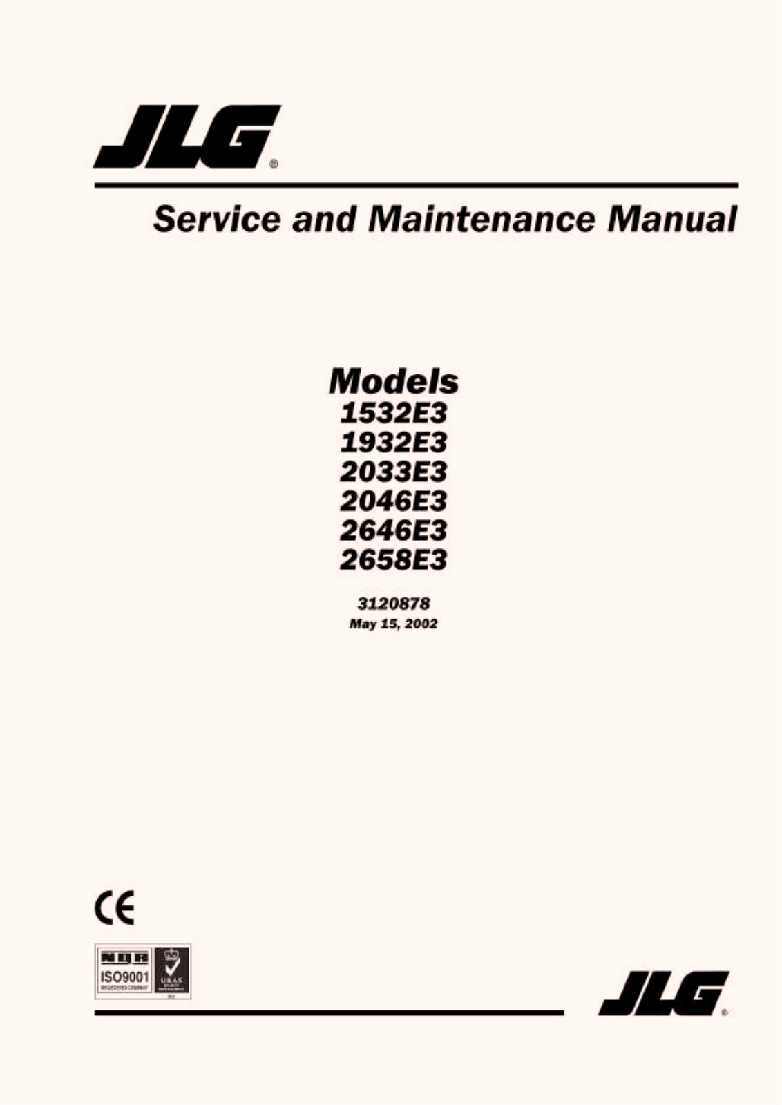 JLG E3 Service manual