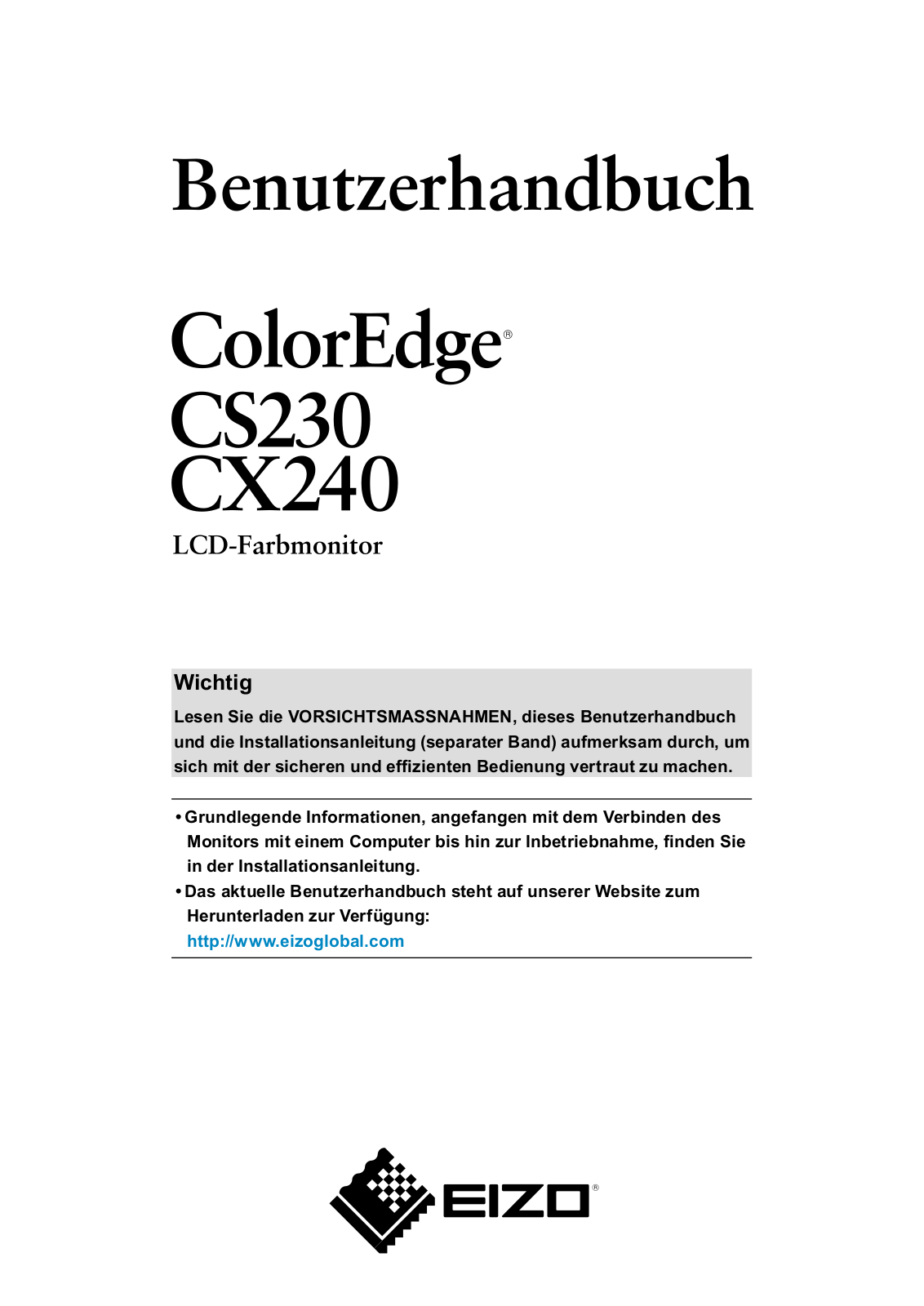 Eizo ColorEdge CS230 Service Manual