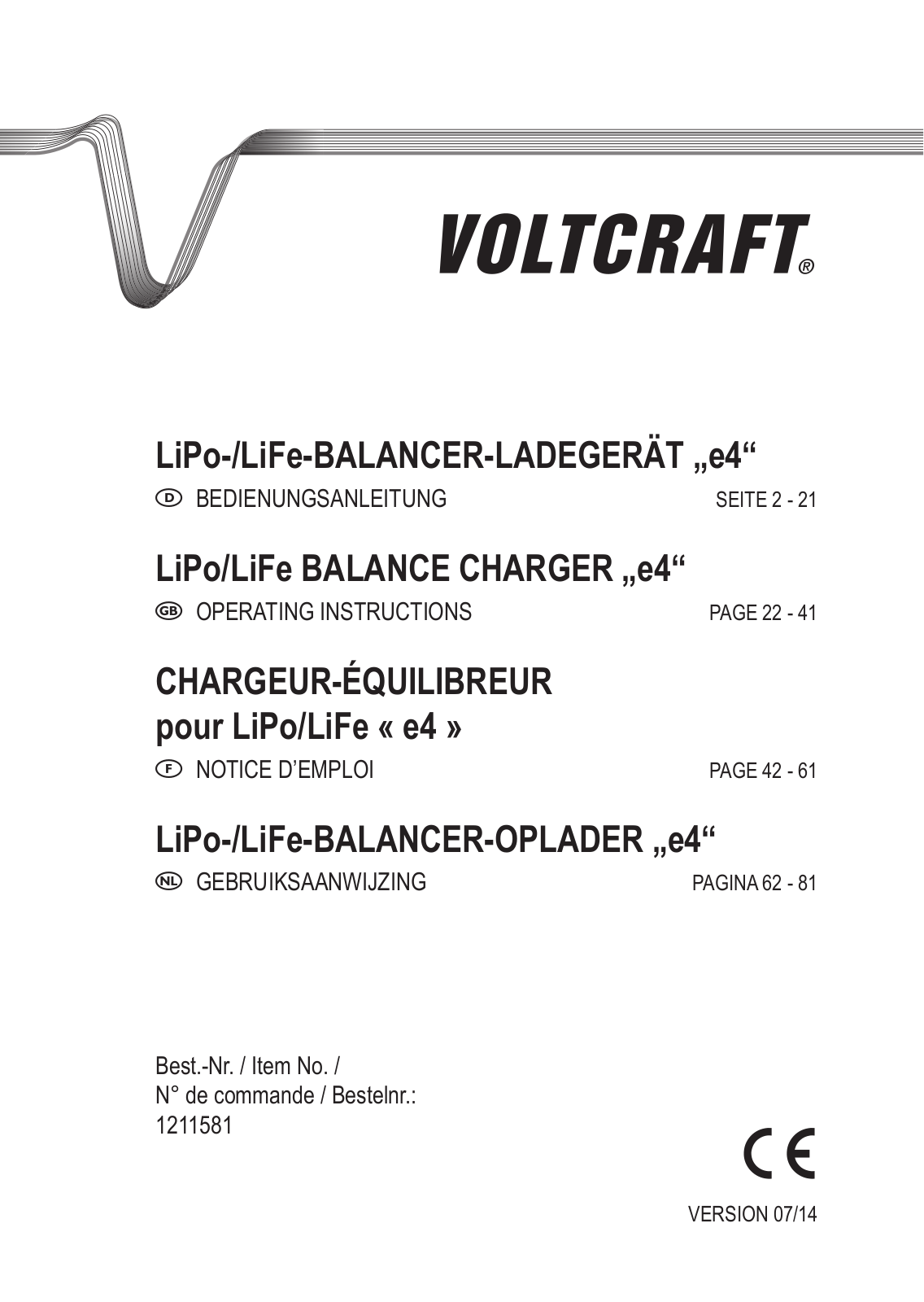 VOLTCRAFT e4 User guide