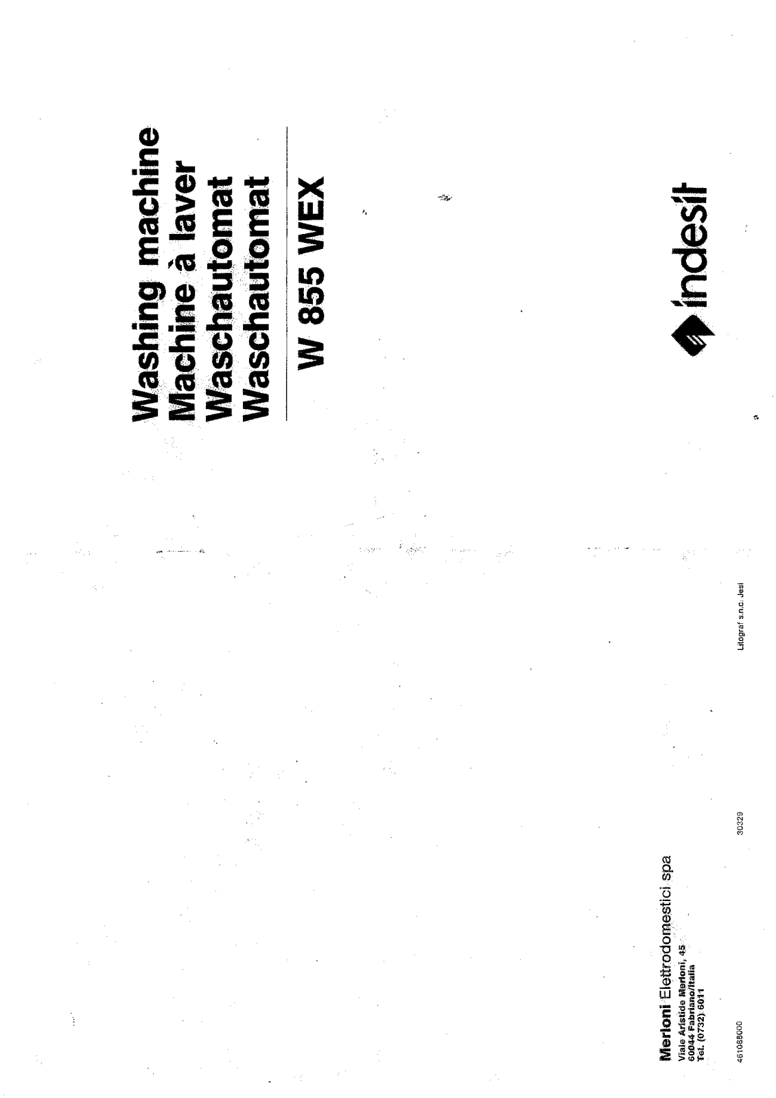 Indesit W 855 WEX User Manual