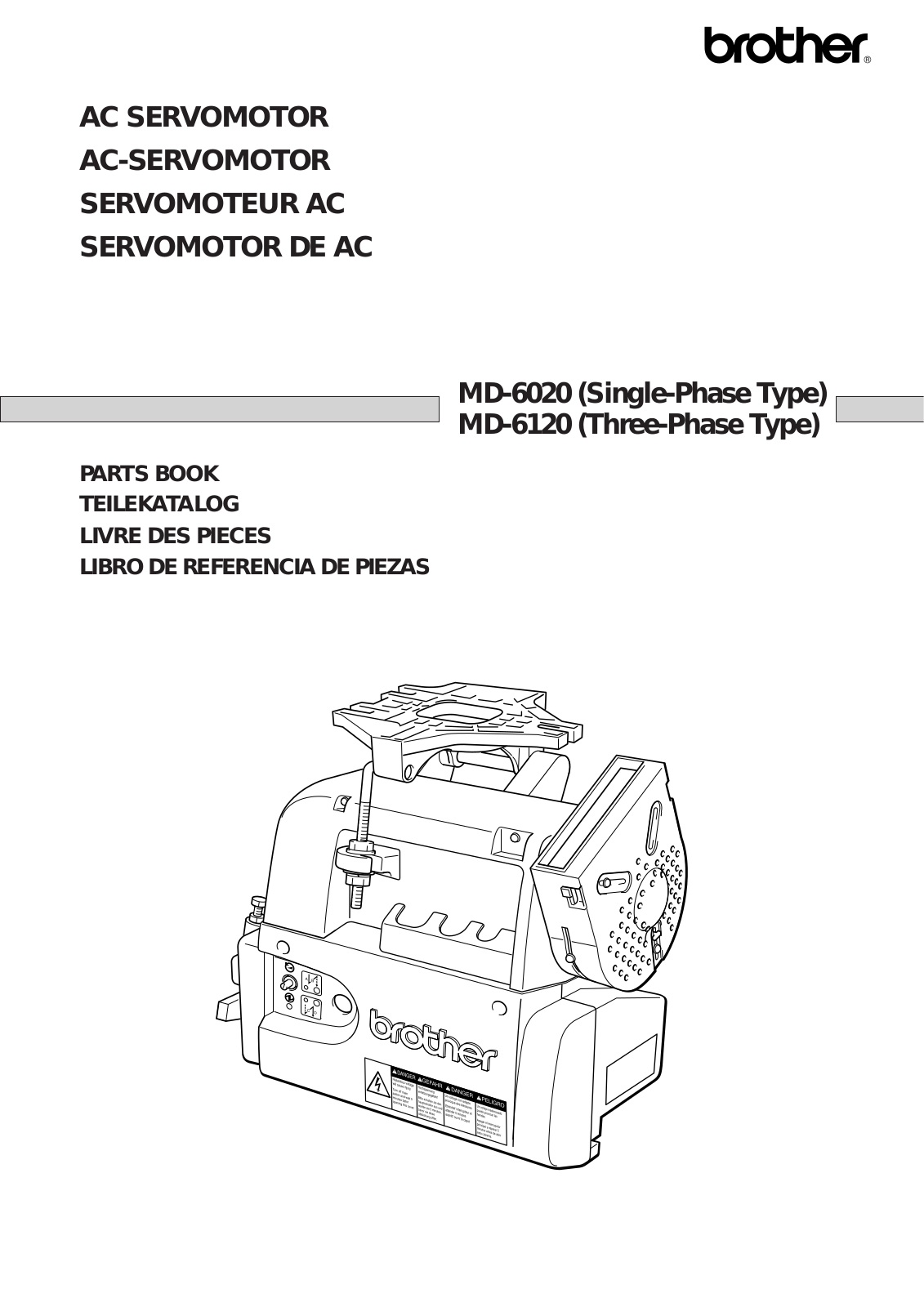 Brother MD-6020, MD-6120 Parts List