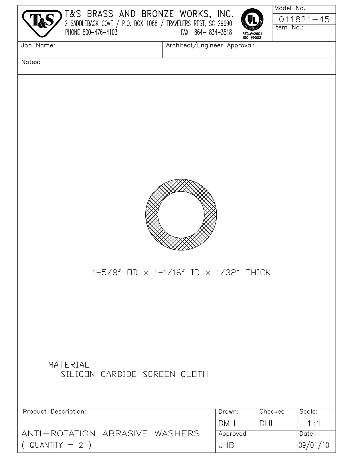 T&S Brass 011821-45 User Manual