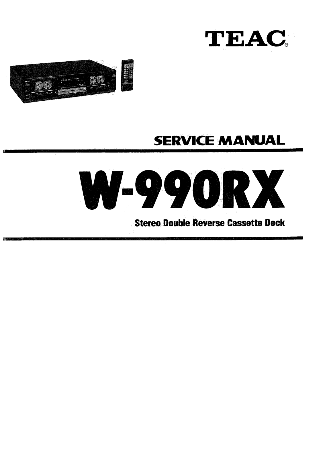 TEAC W-990-RX Service manual