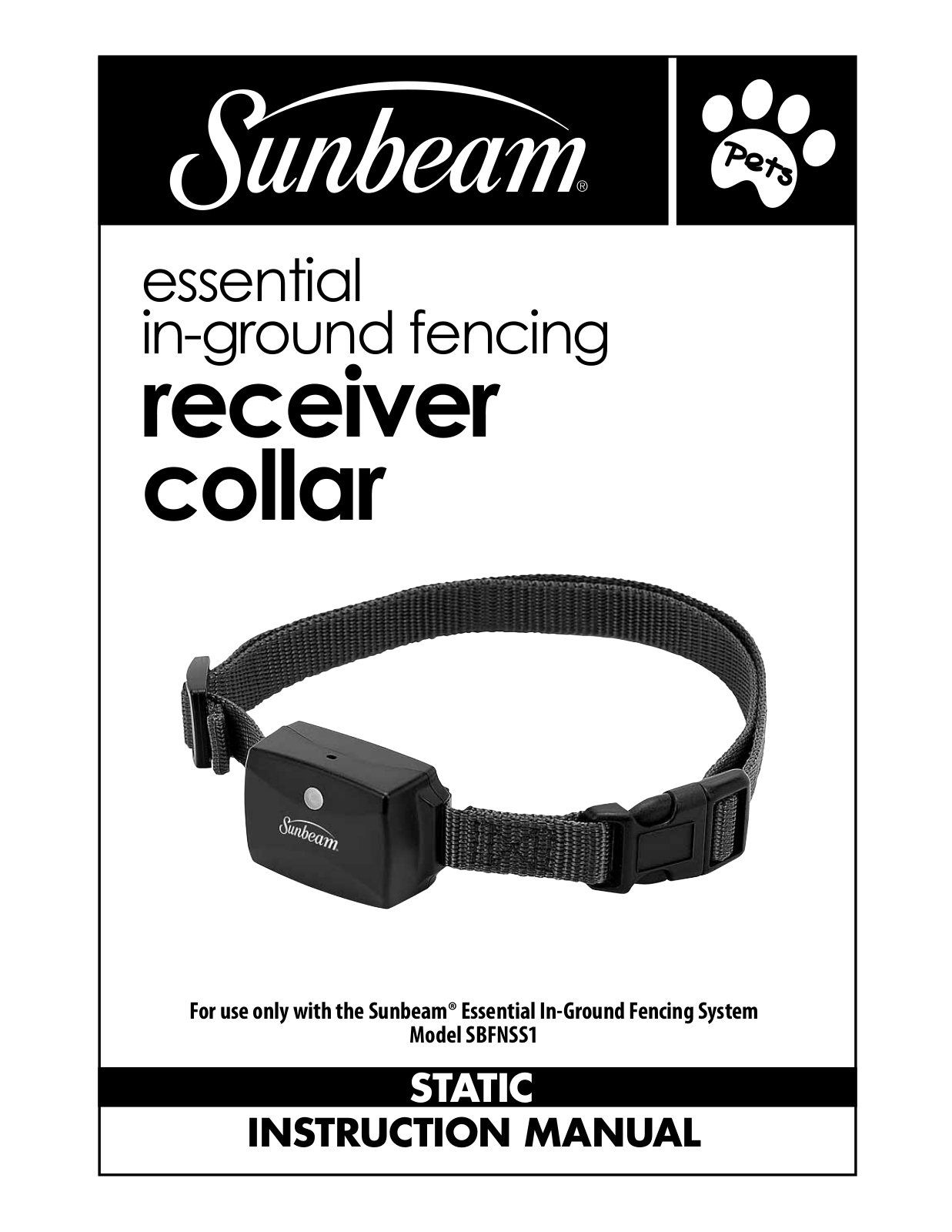 Sunbeam SBFNSS1C Instruction Manual