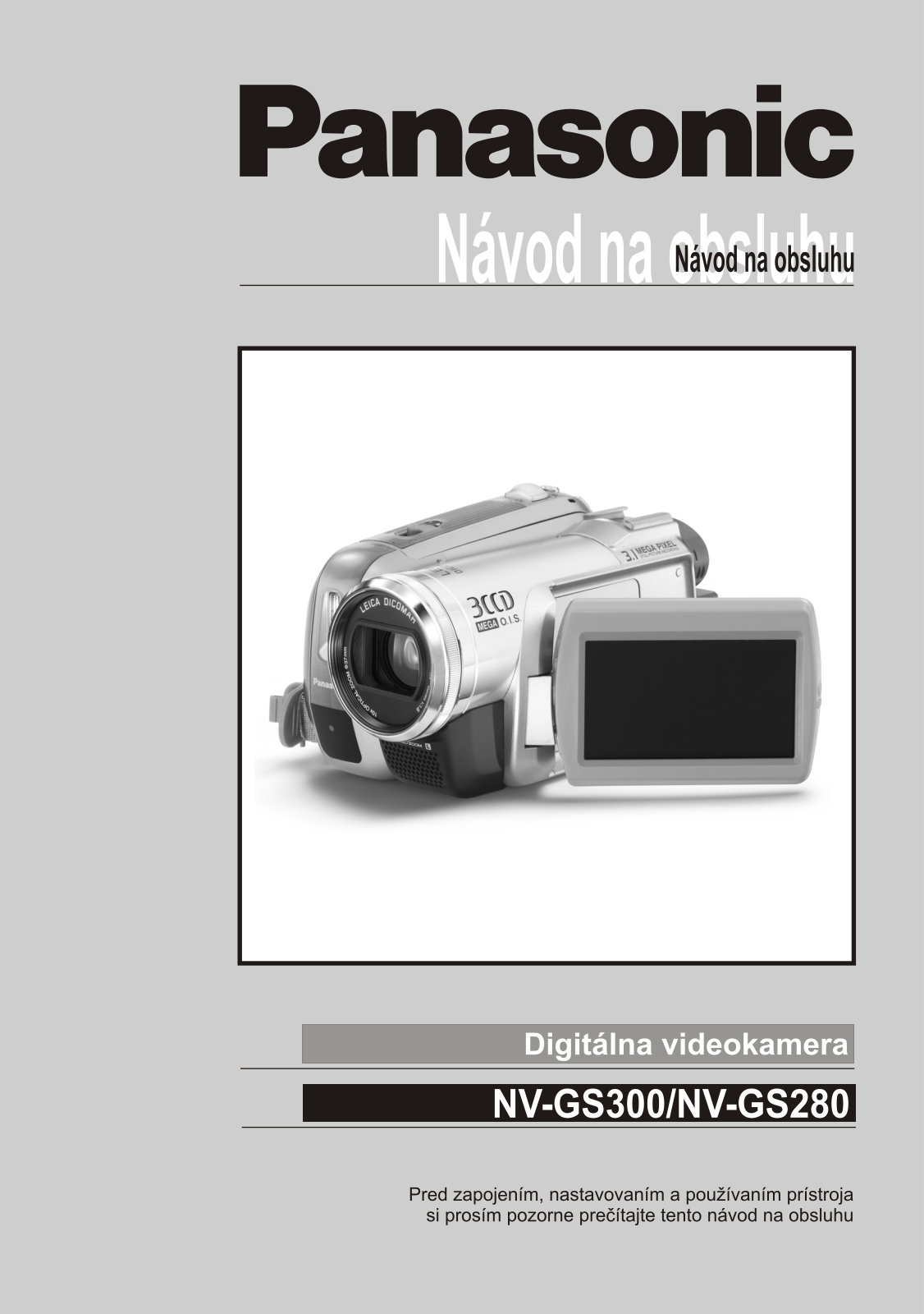 Panasonic NV-GS280, NV-GS300 User Manual