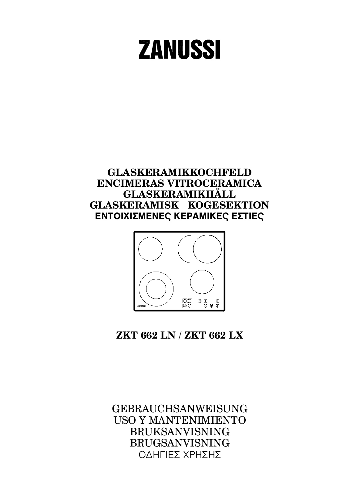 Zanussi ZKT662LX, ZKT662LN User Manual