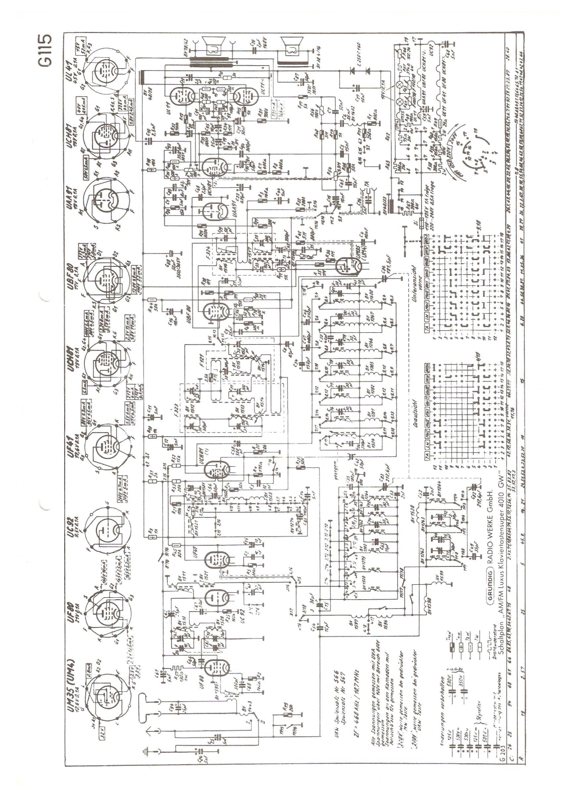 Grundig G-115 Schematic