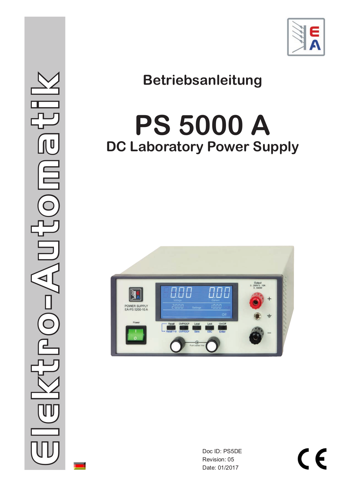 Elektro-Automatik PS 5040-10 A, PS 5040-20 A, PS 5040-40 A, PS 5080-05 A, PS 5080-10 A User manual