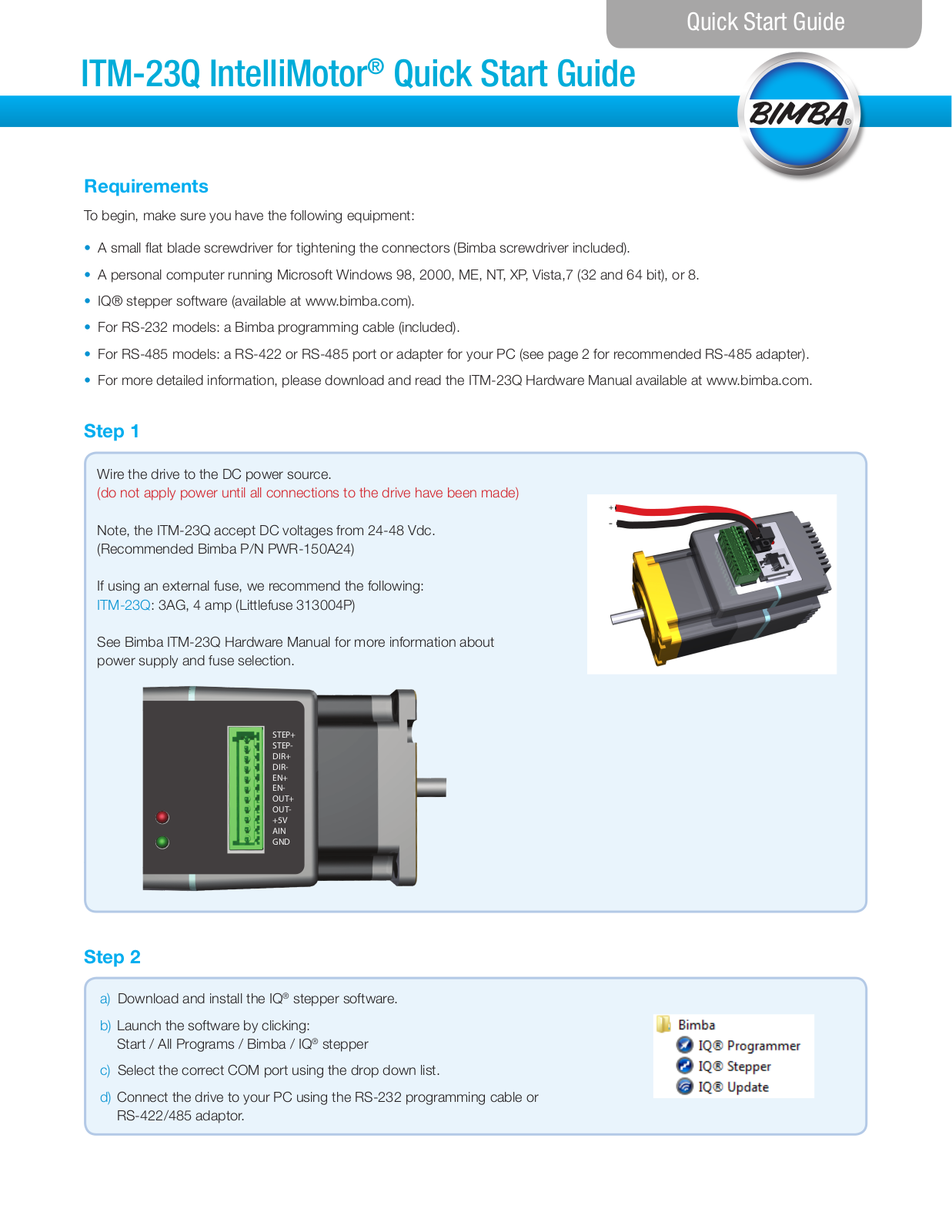 Bimba ITM-23Q User Manual