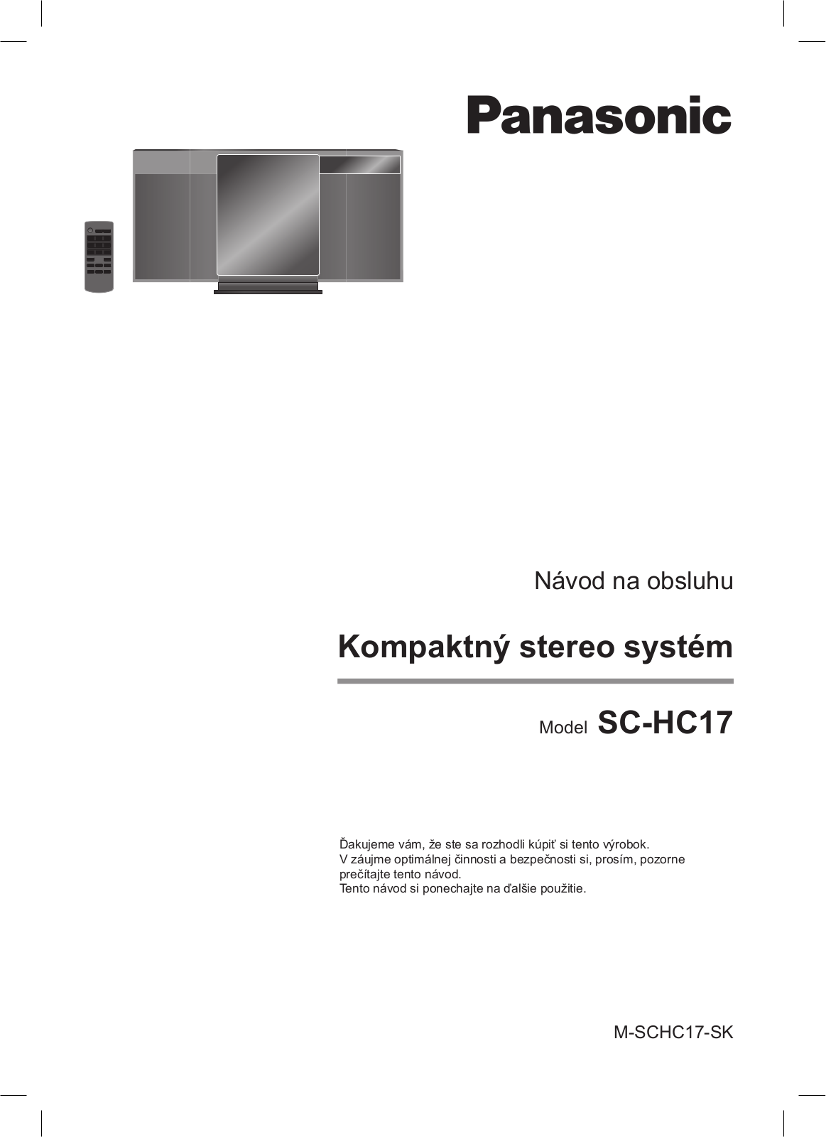 Panasonic SC-HC17 User Manual