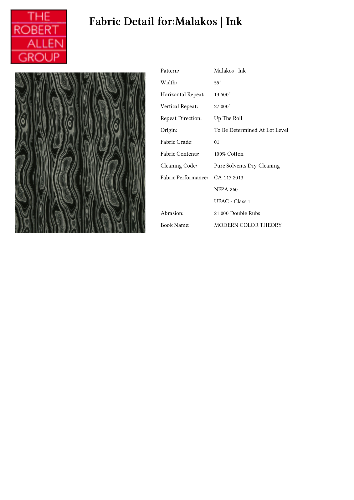 Robert Allen W008967598 Specifications - ManualMachine.com