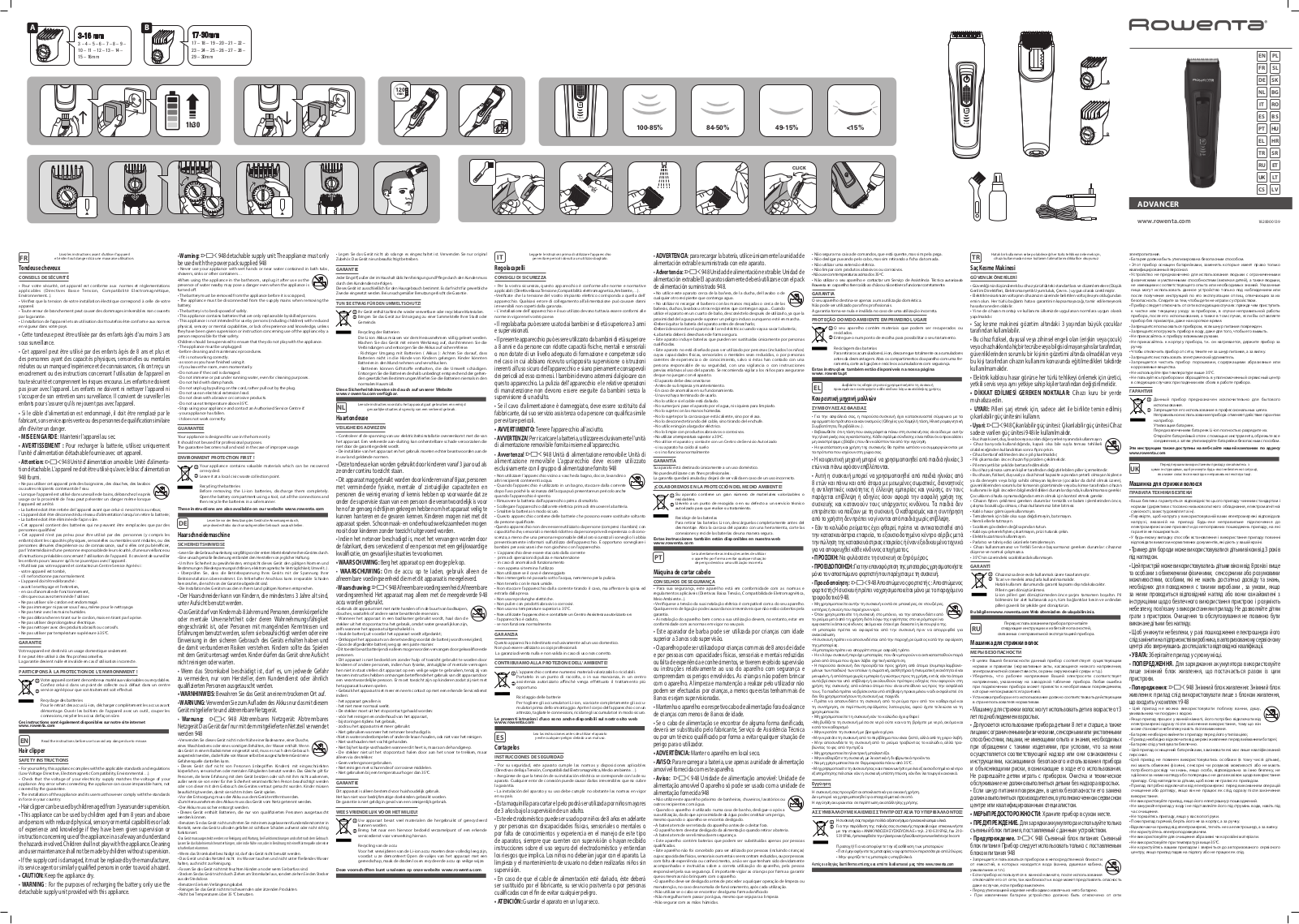 Rowenta TN5200F4 operation manual