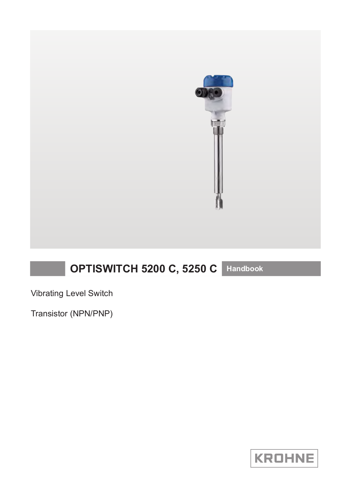 KROHNE OPTISWITCH 5200 C Operating Manual