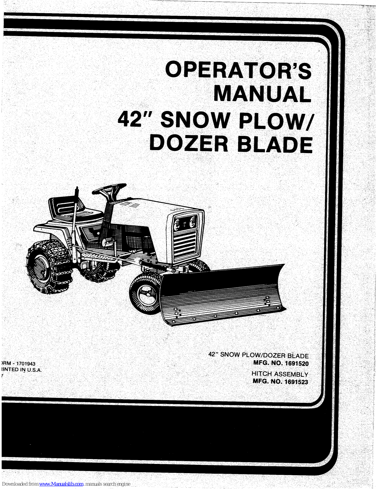 Simplicity 1691523, 1691520 Operator's Manual