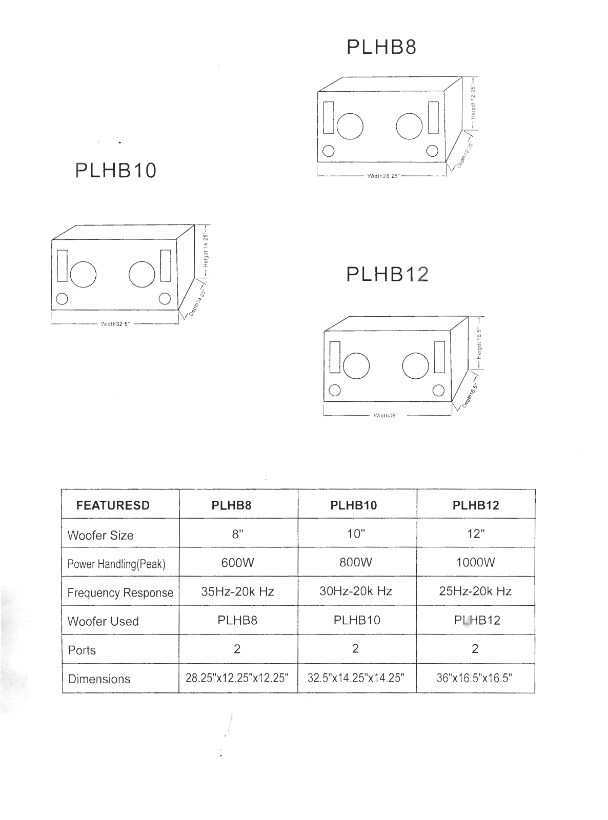 Pyle PLHB-12 Owners manual