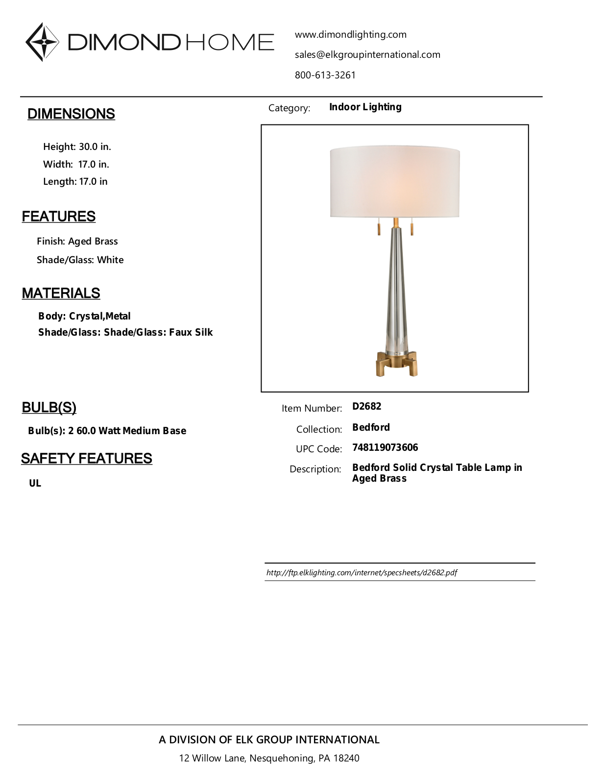 ELK Home D2682 User Manual