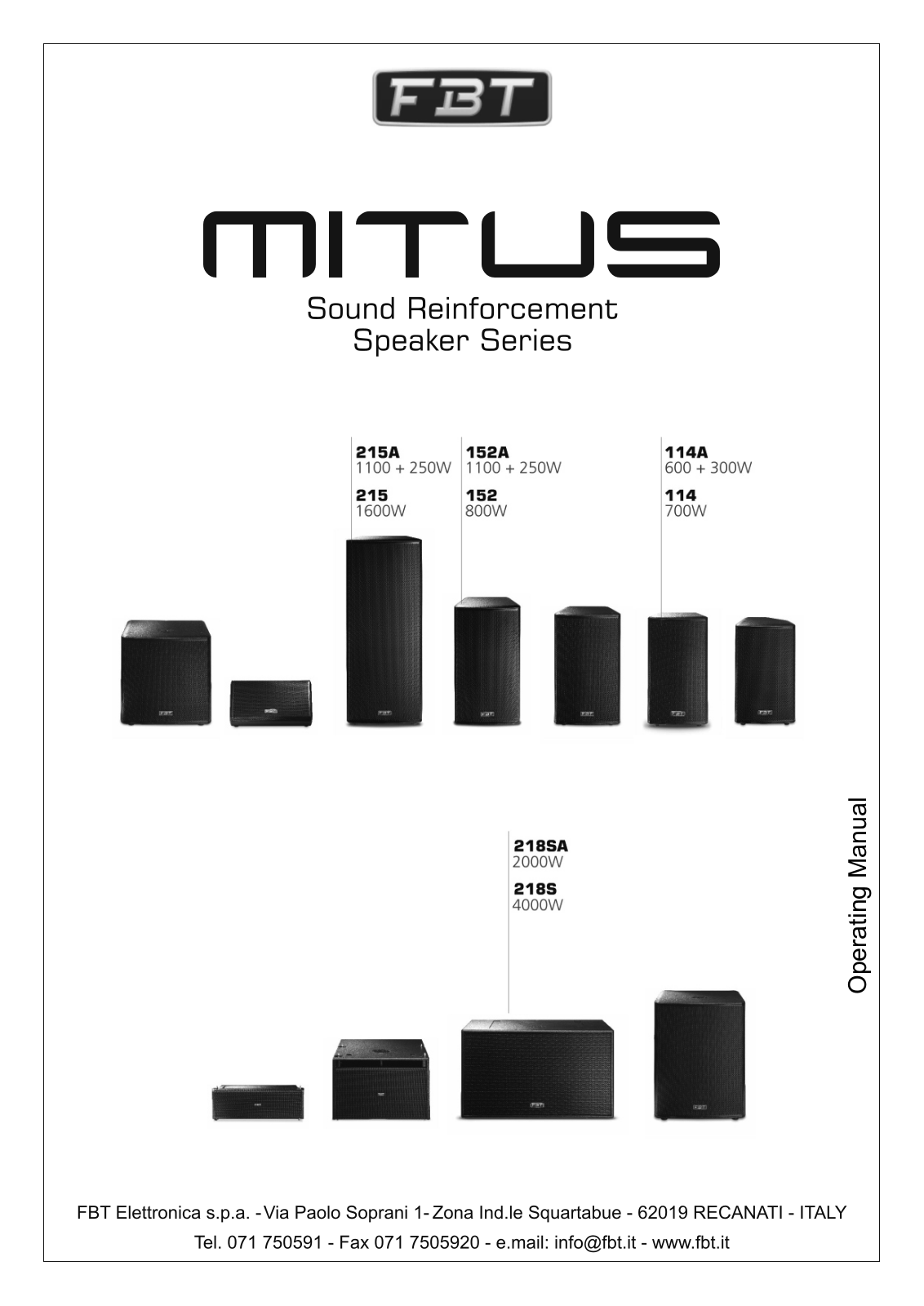 FBT Mitus 115A Service Manual