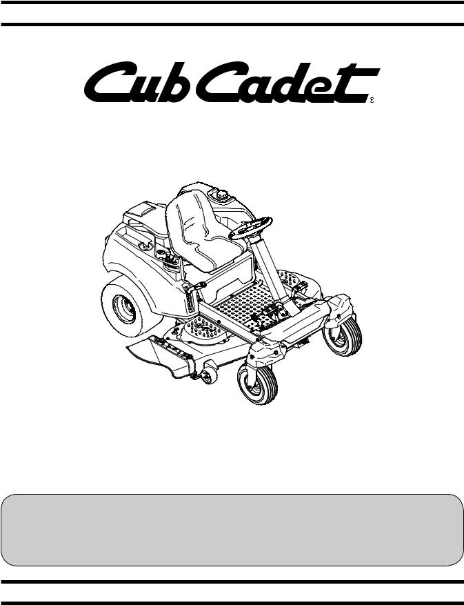 Cub Cadet RZT-S User Manual