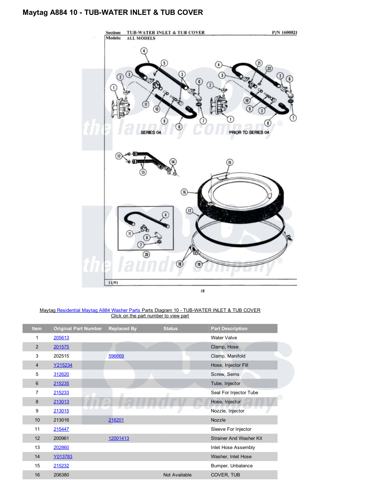 Maytag A884 Parts Diagram