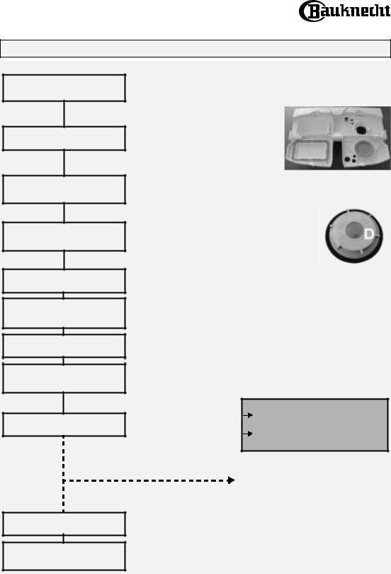 Bauknecht GSFH 1531/1 WS PROGRAM CHART