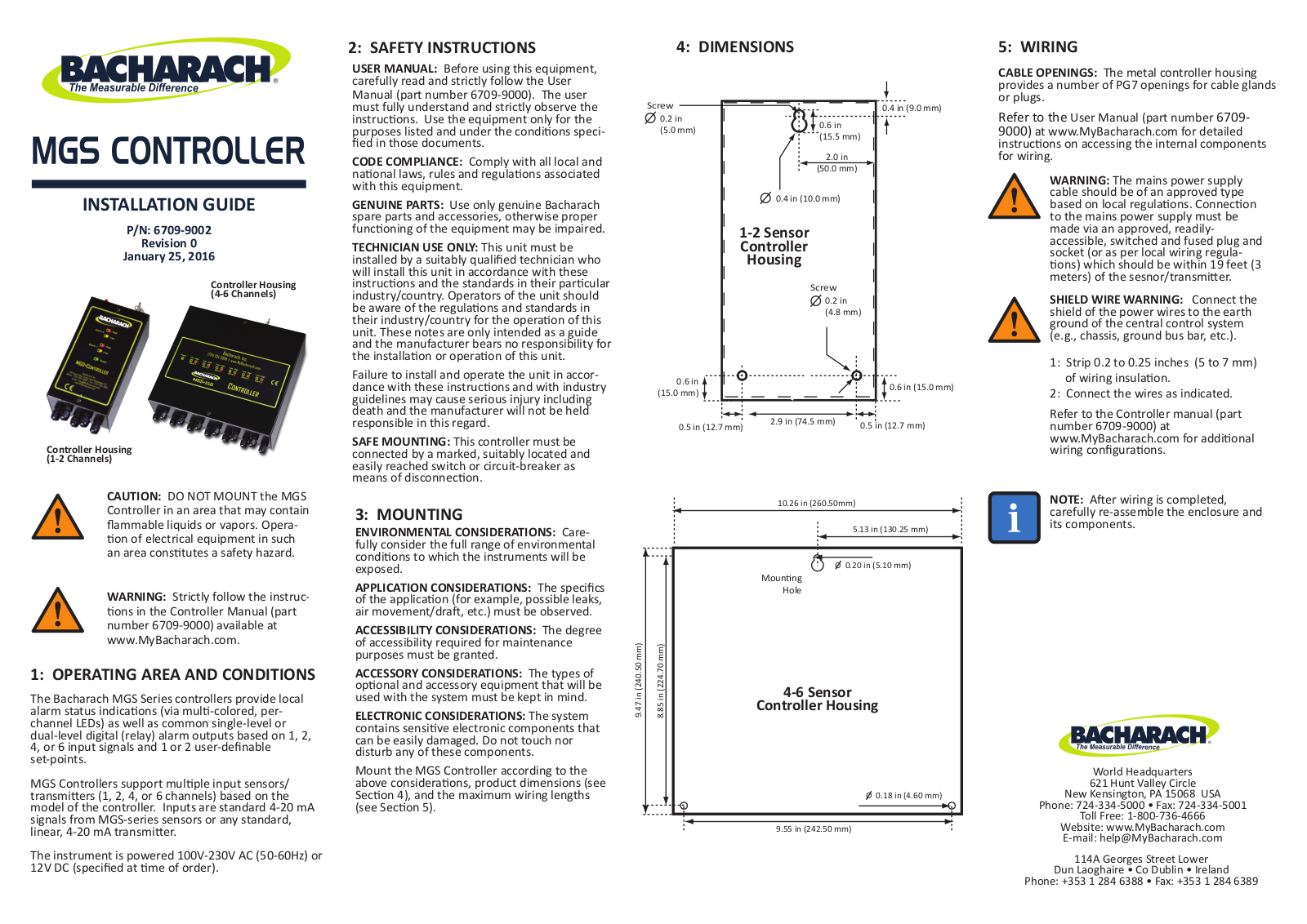 Bacharach MGS Quick Start Guide