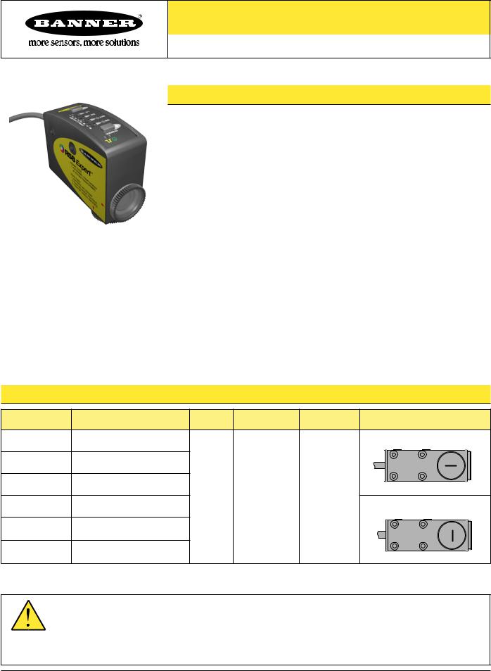 Banner R58 Registration Mark Sensors User Manual