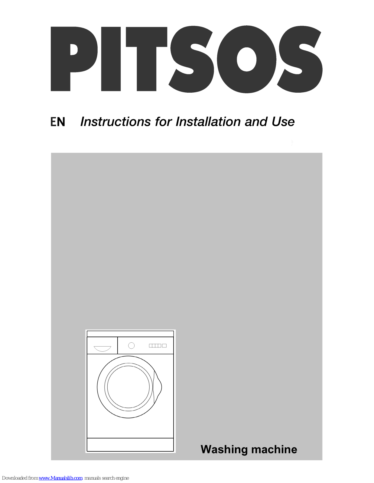 PITSOS WFPI800D, Vario Plus 600D Instructions For Installation And Use Manual