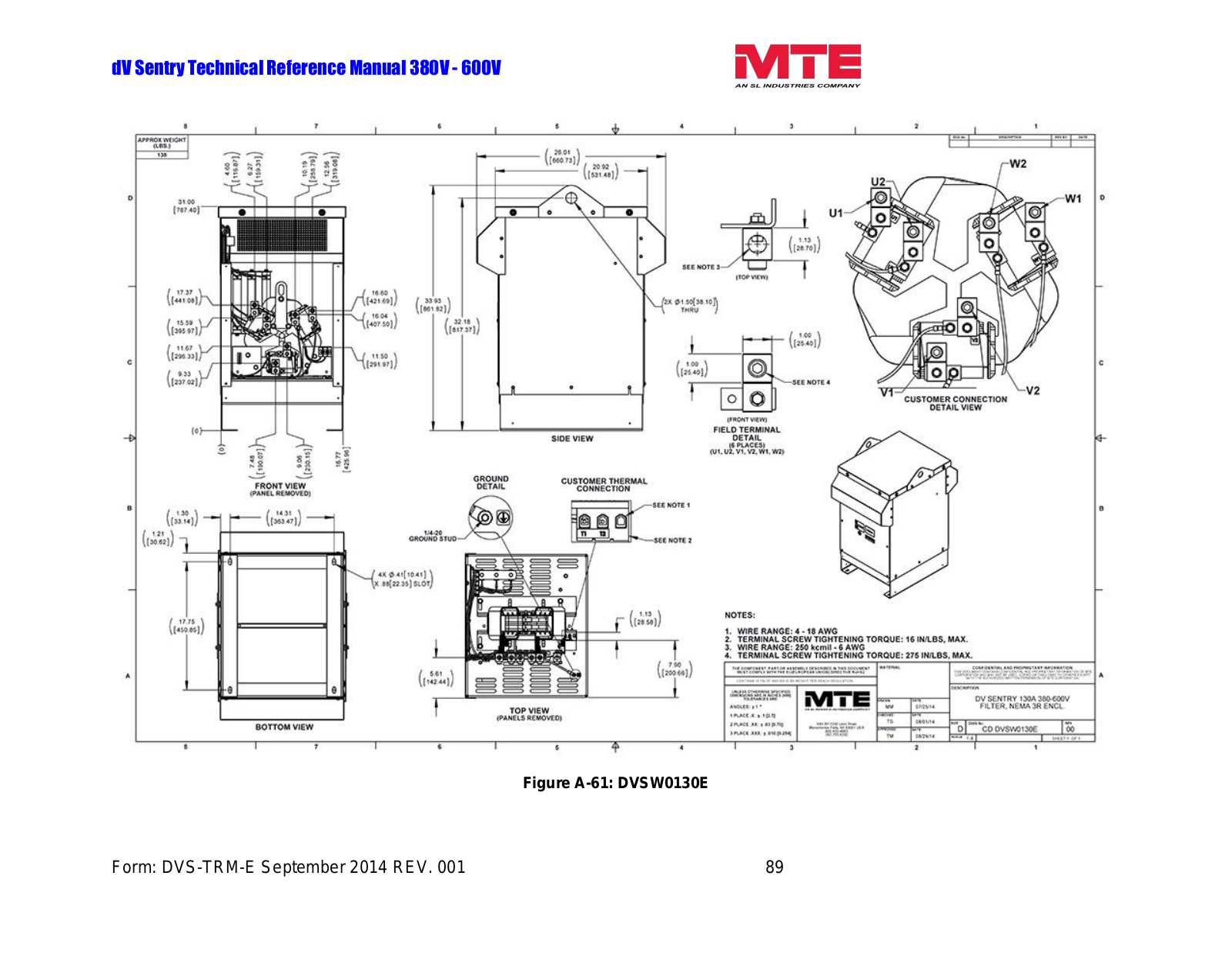 MTE DVSW0130E Technical Reference Manual