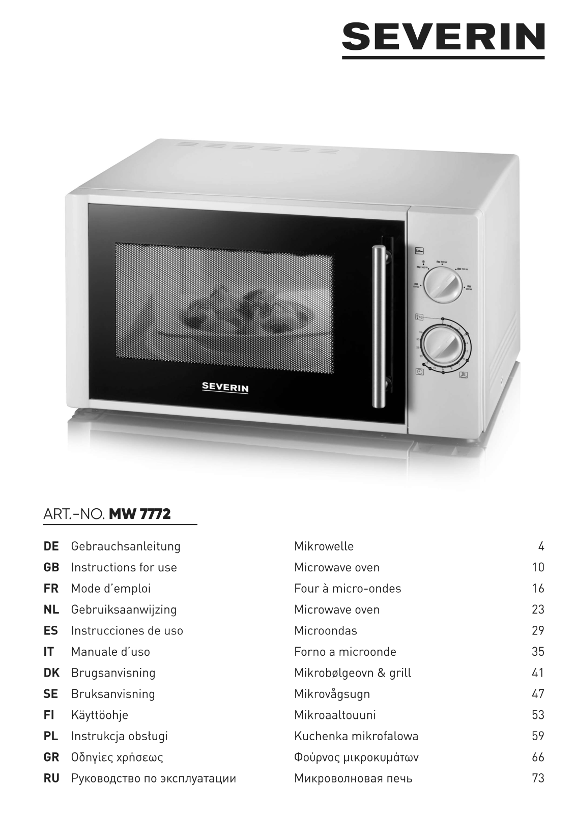 SEVERIN MW 7772 User guide - ManualMachine.com