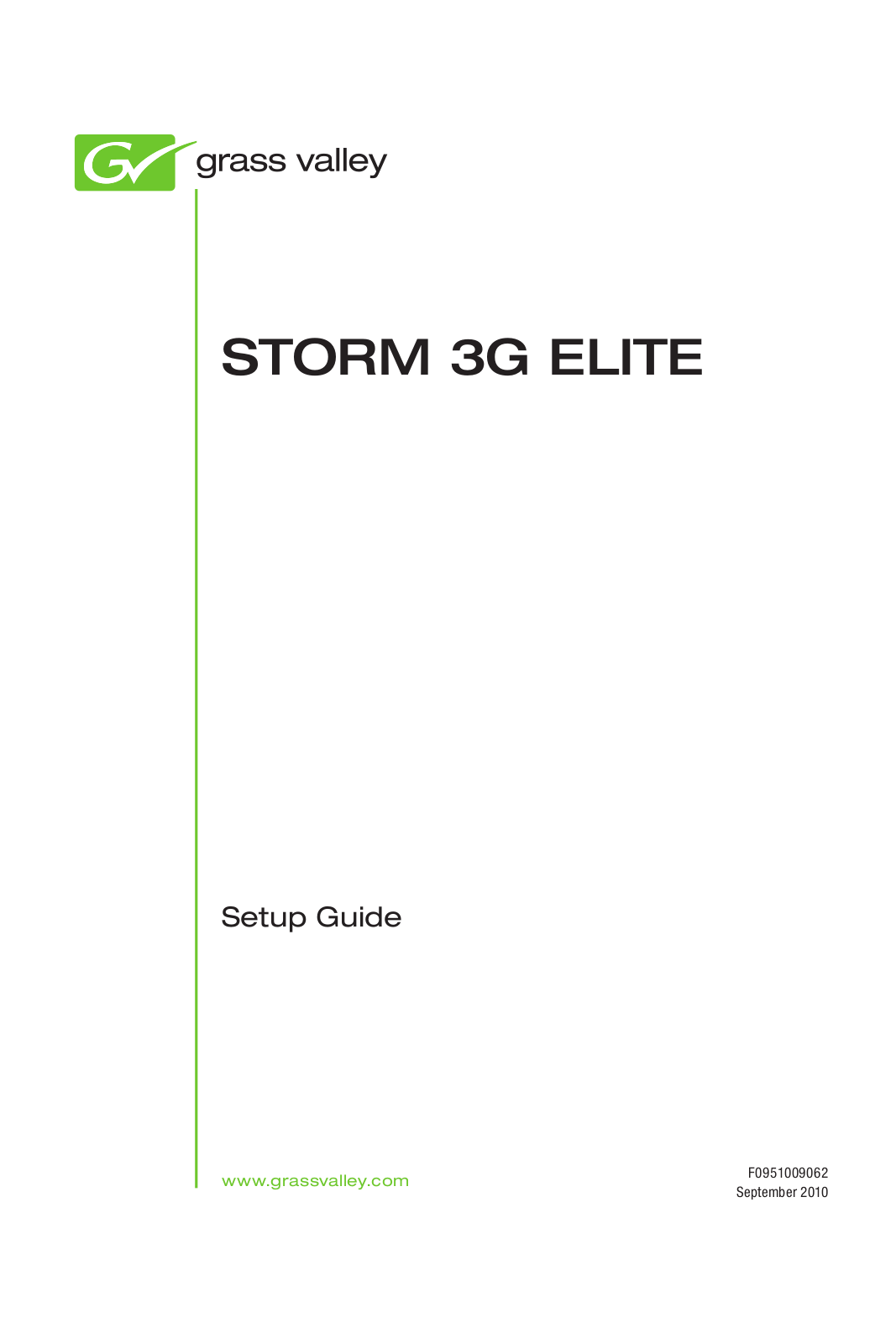 Grass Valley STORM 3G Elite User Manual