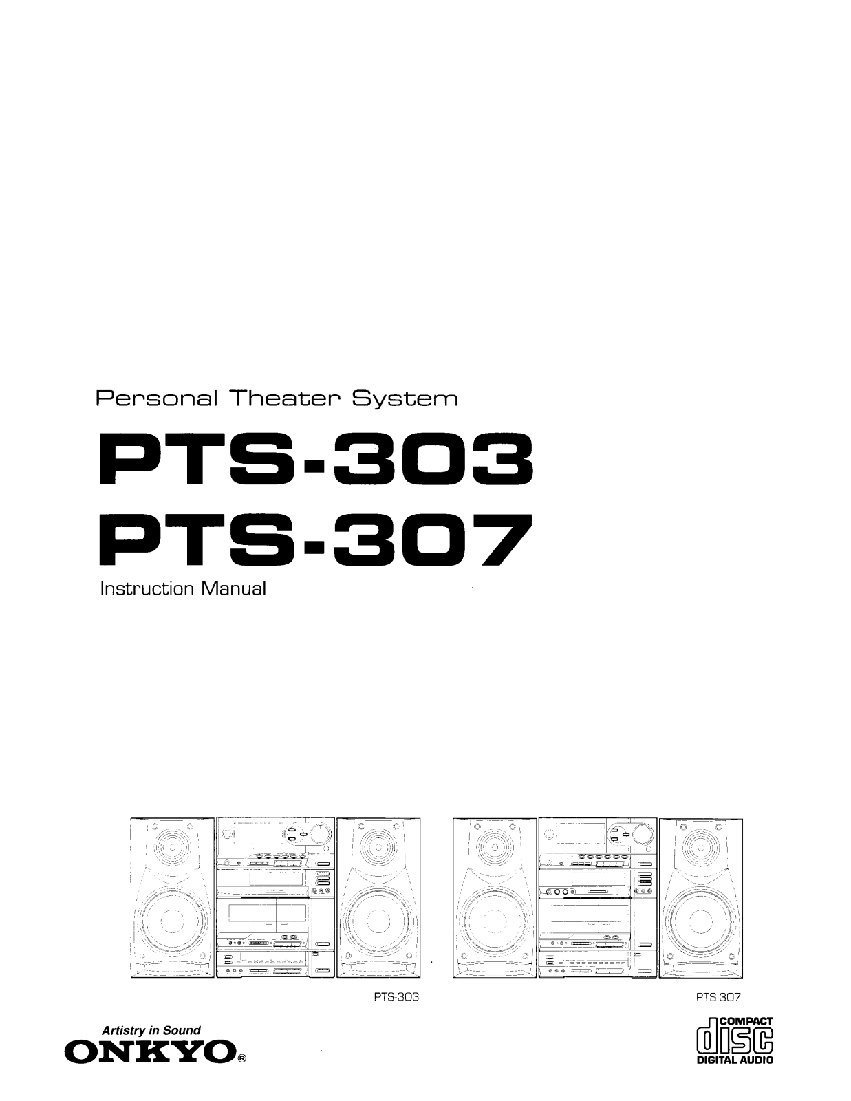 Onkyo PTS-307, PTS-303 Instruction Manual