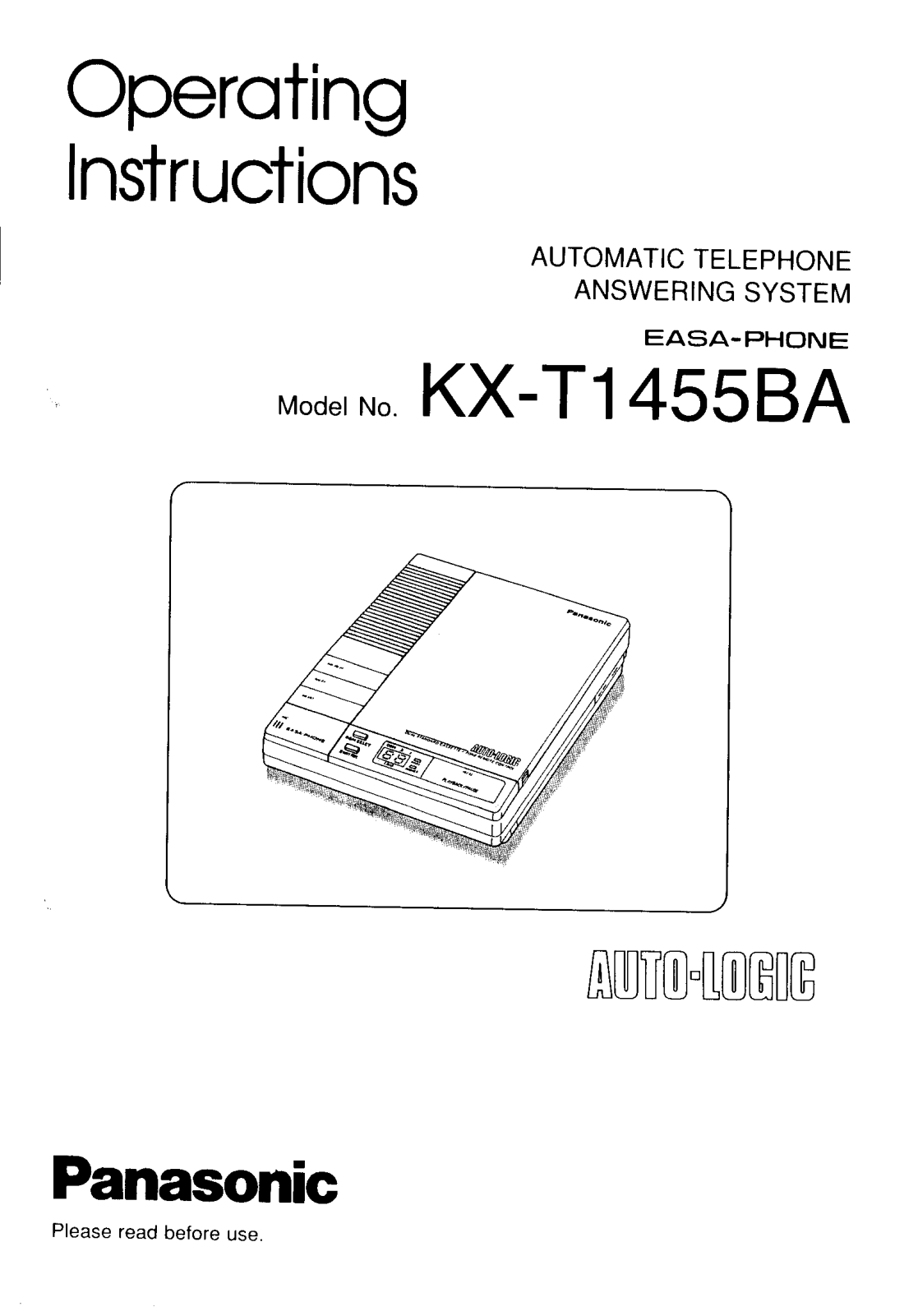 Panasonic KX-T1455BA Operating Instruction