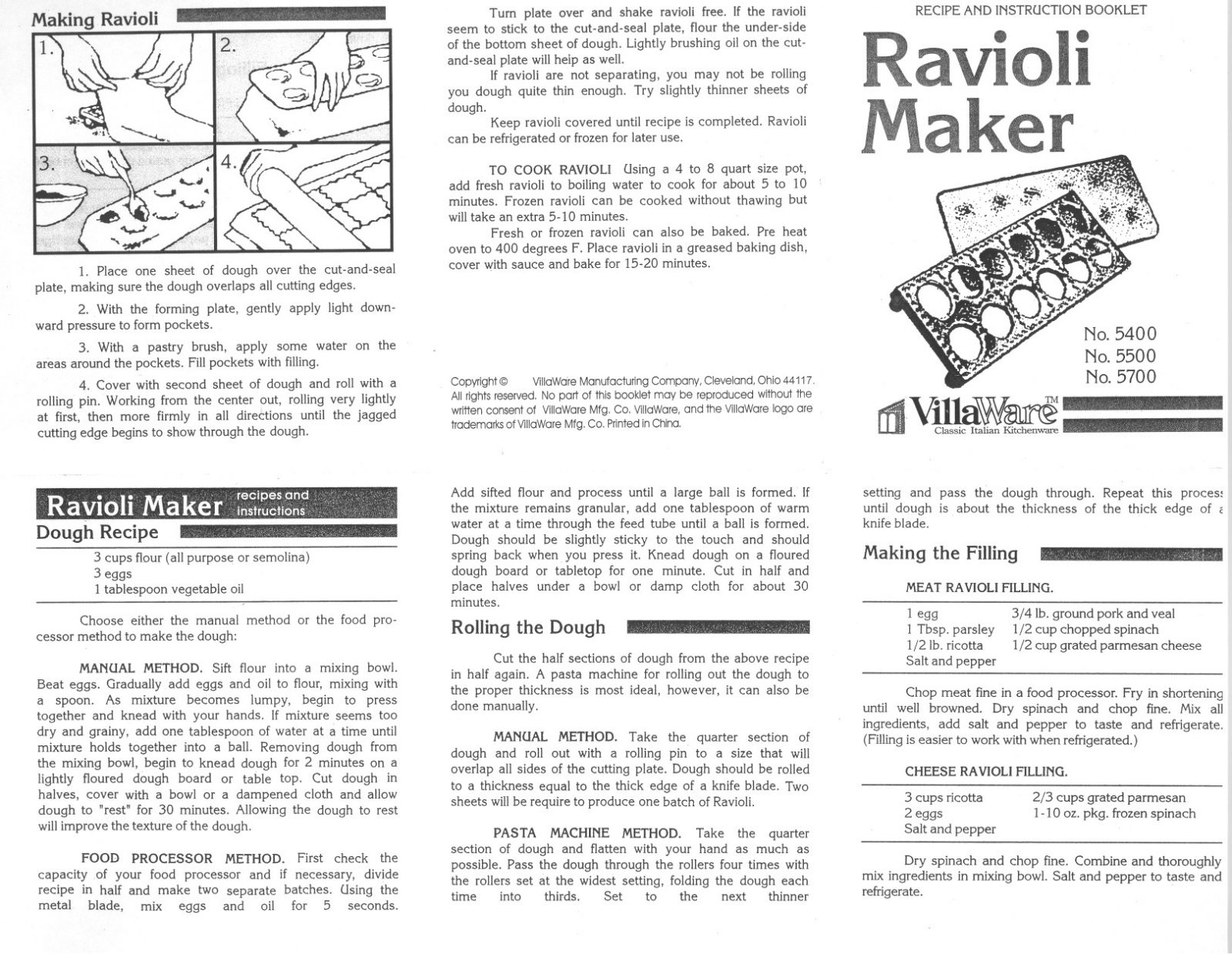 VillaWare V5500 Owner's Manual