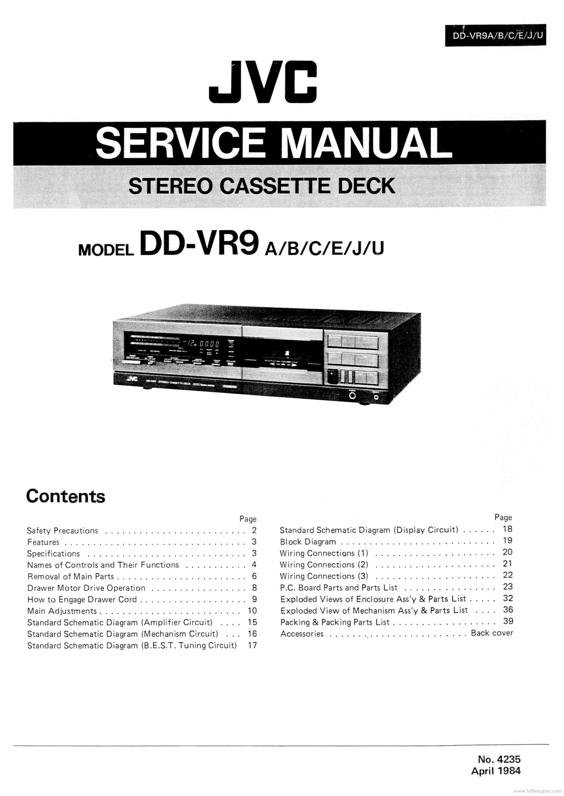 JVC dd vr9 User Manual