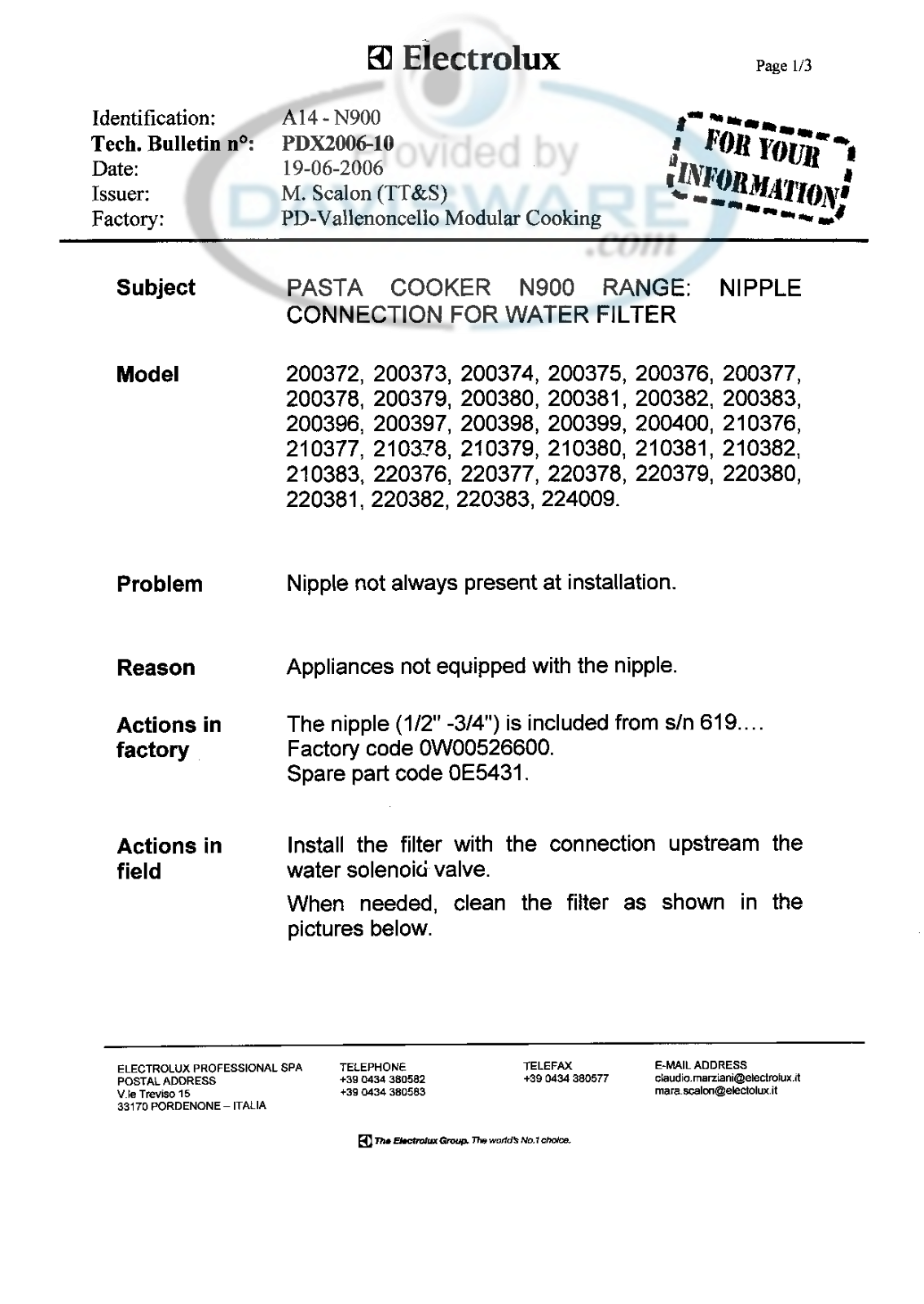 Electrolux AOS102ETA1 User Manual
