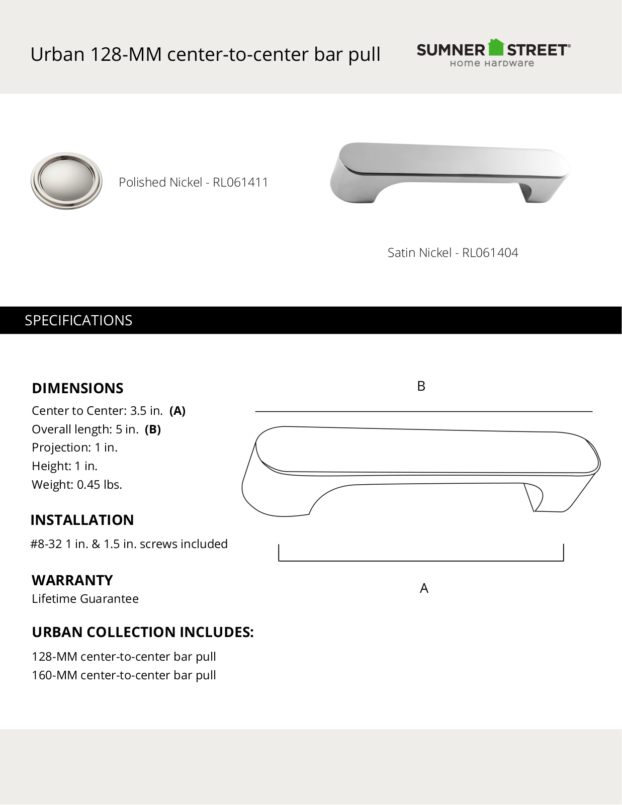 Sumner Street Home Hardware CTHD1057 Specifications - ManualMachine.com