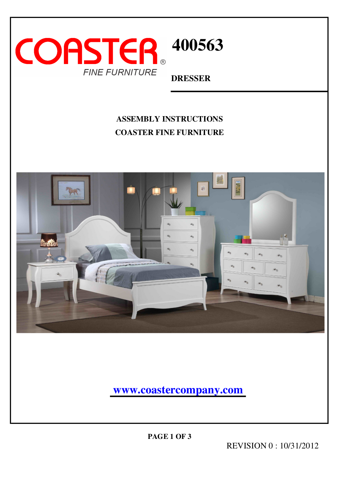 Coaster 400563 Assembly Guide