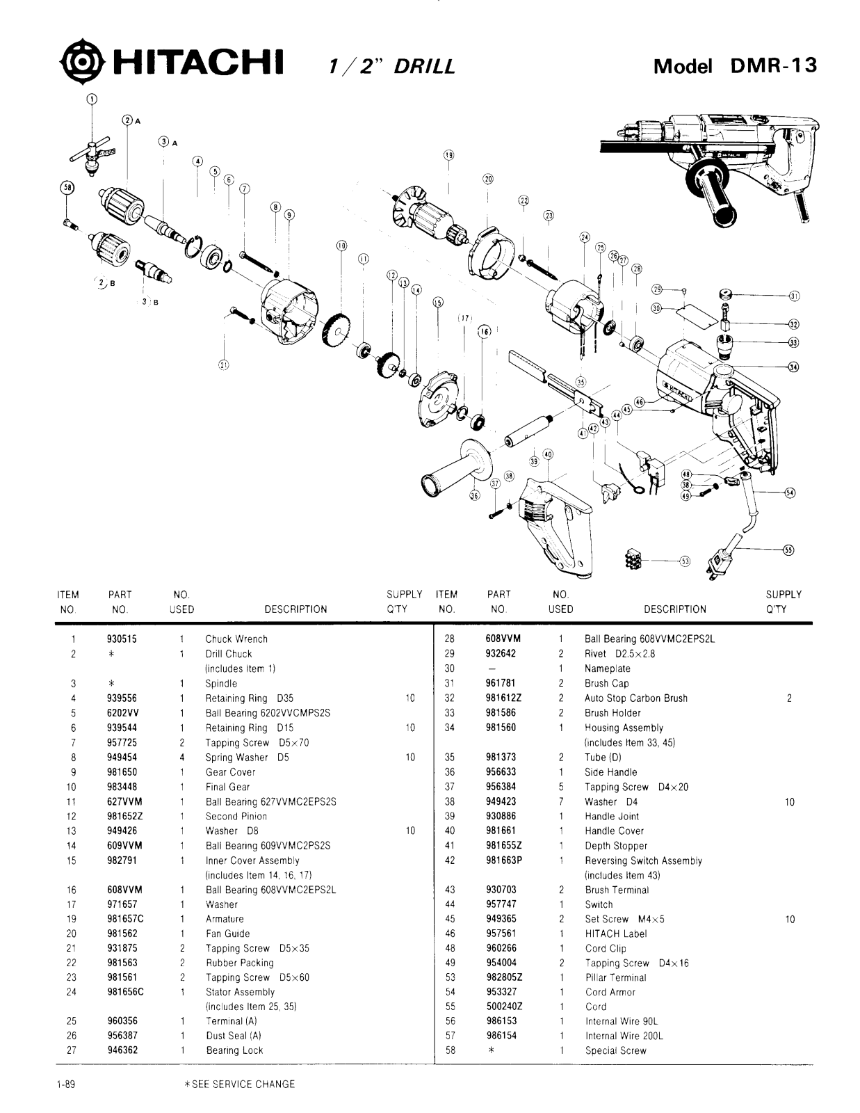 Hitachi DMR13 User Manual