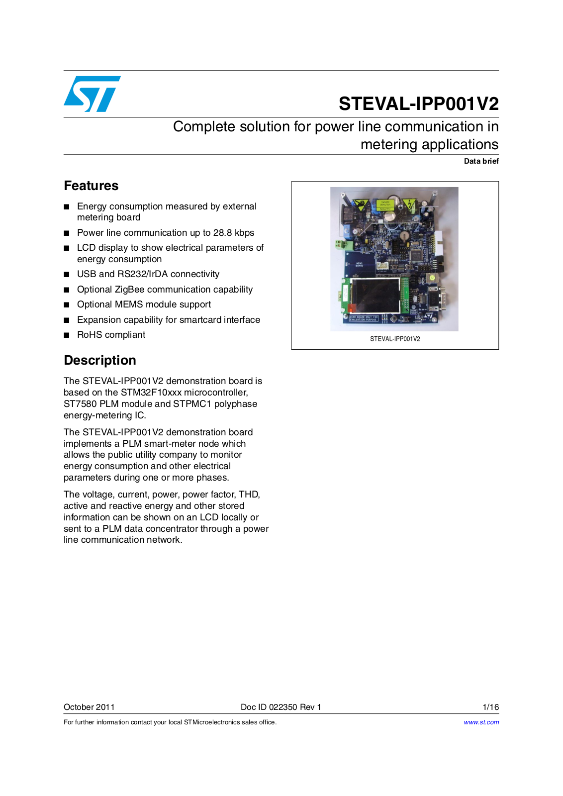 ST IPP001V2 User Manual