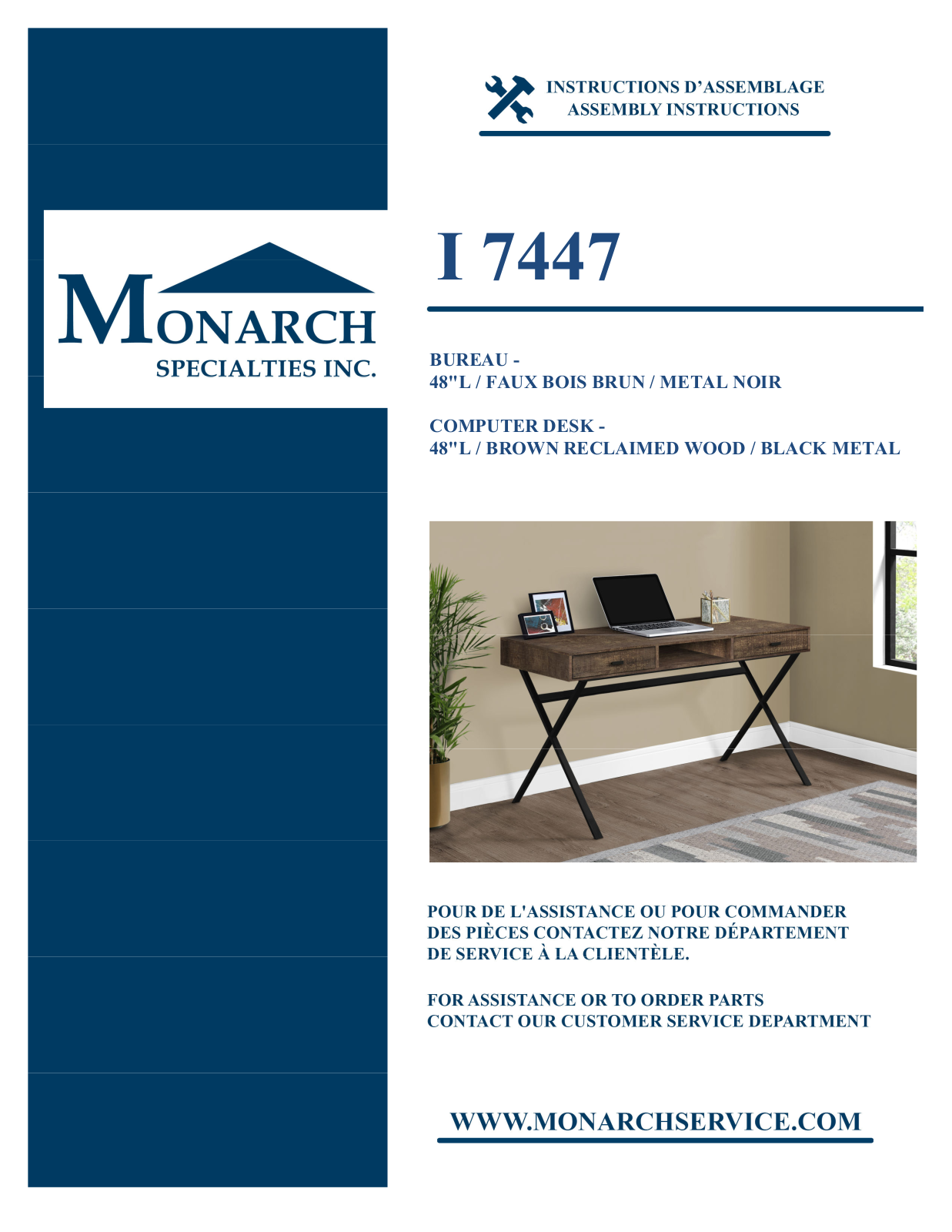 Monarch I7447 Assembly Guide