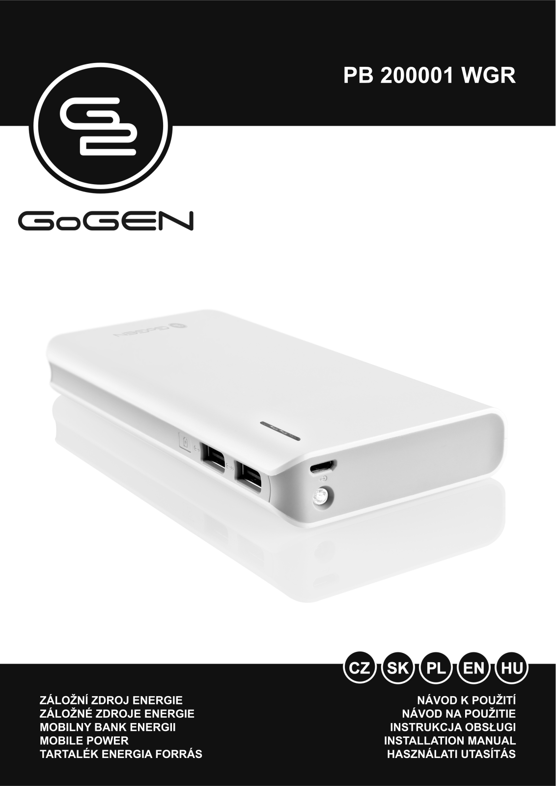 GoGEN PB200001WGR User Manual