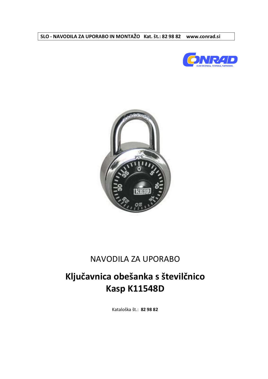 Kasp K11548D User guide