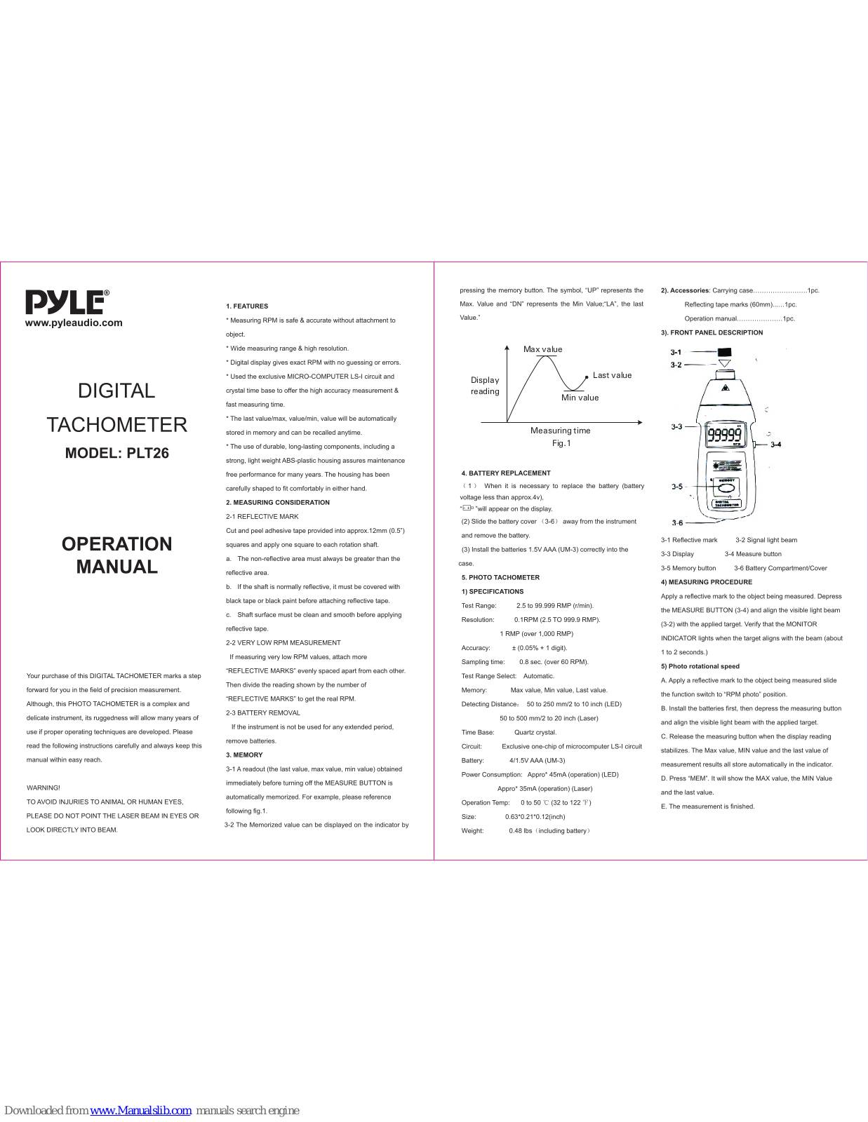 Pyle PLT26 User Manual - ManualMachine.com