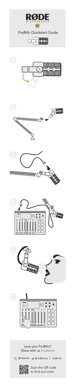 Rode Microphones PodMic Quick Start Guide