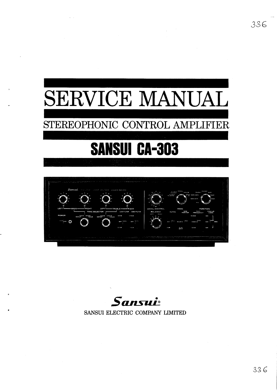 Sansui CA-303 Service manual