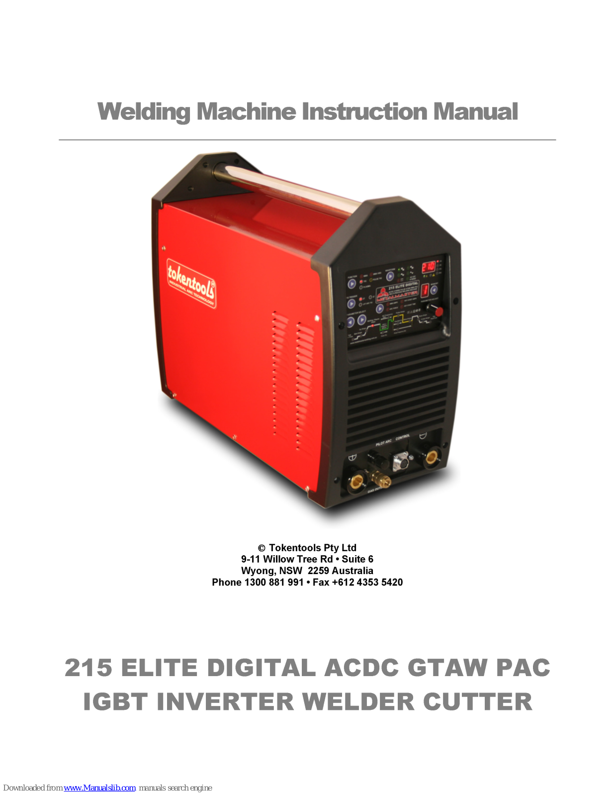 Tokentools Metalmaster 215 Elite Instruction Manual