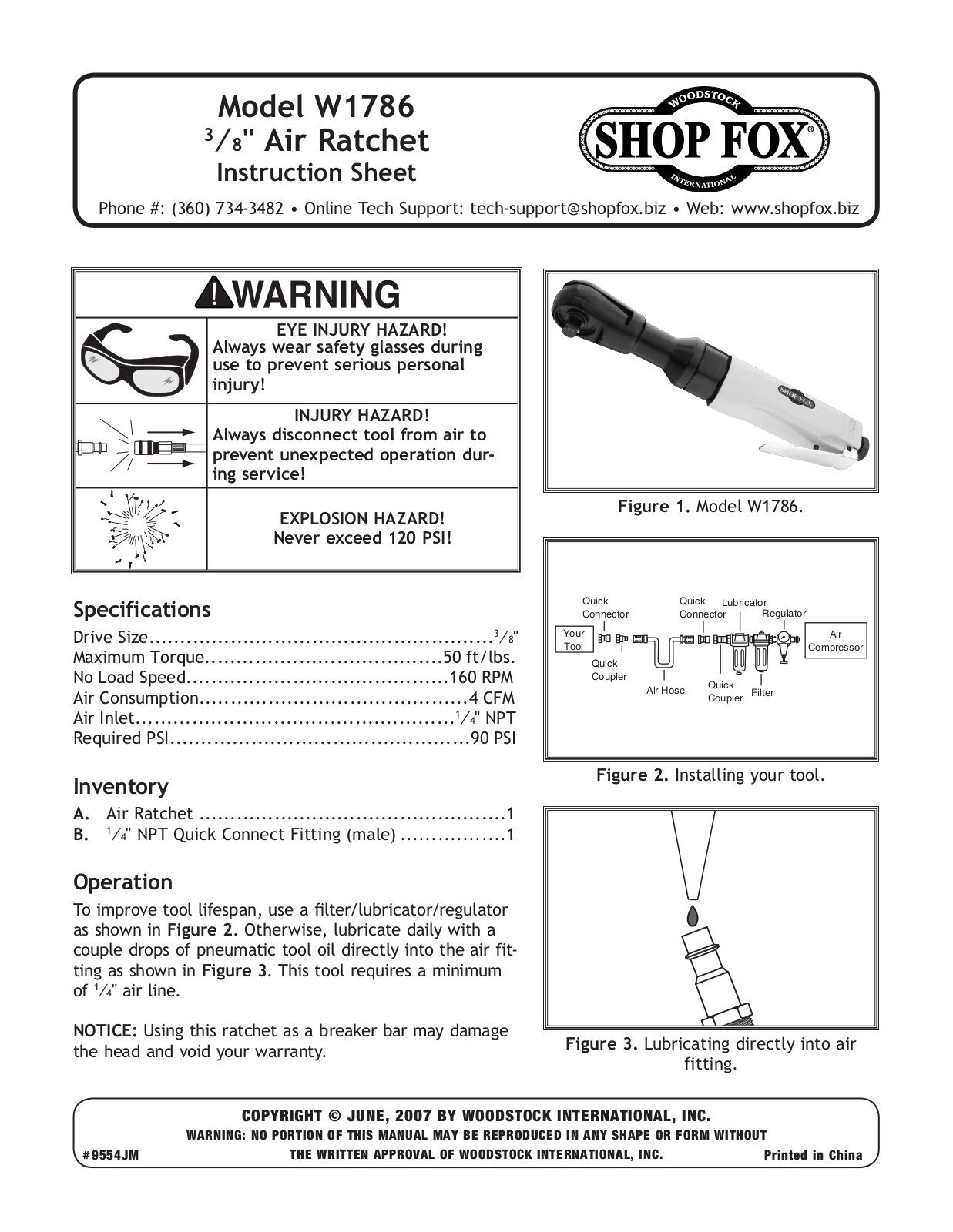 Shop fox W1786 User Manual