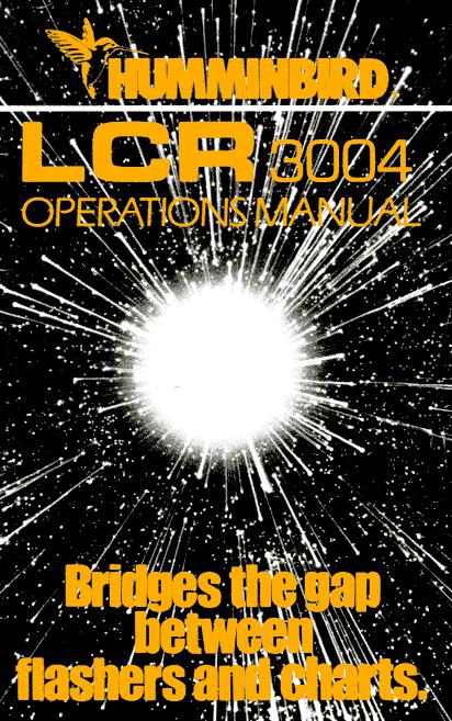 Humminbird LCR 3004 User Manual