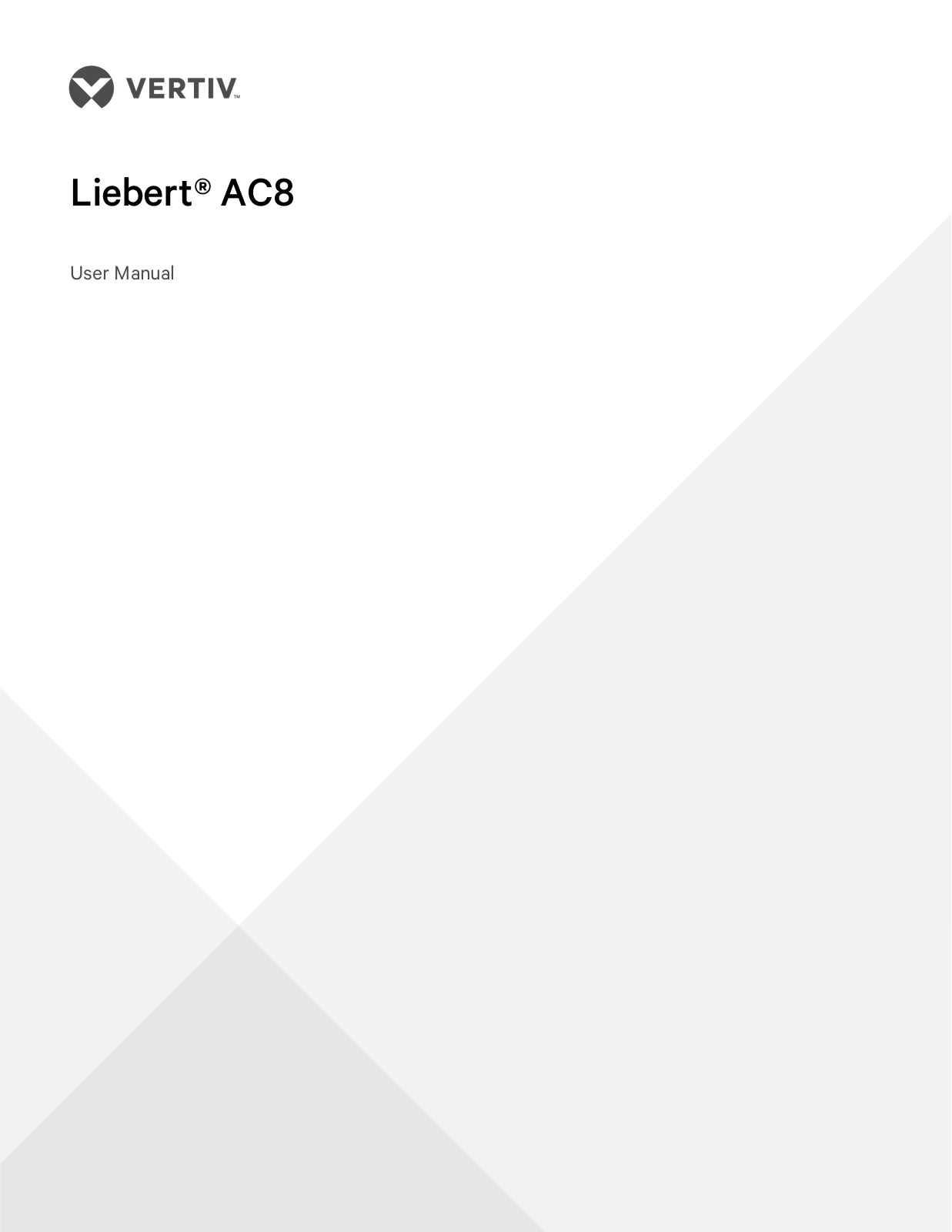 Vertiv Liebert AC8 User Manual